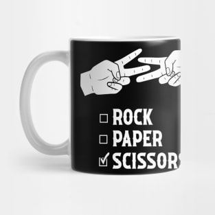 Rock Paper Scissors Funny Game Mug